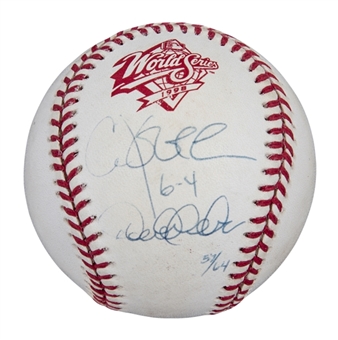 1998 Derek Jeter & Chuck Knoblauch Dual Signed OML Selig World Series Baseball (PSA/DNA)